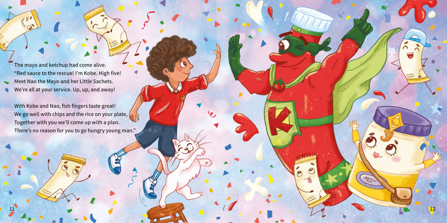 Kobe Ketchup and the Food Bank Adventure | Written by Madelaine Black illustrated by Shirley Waismann